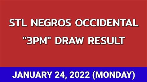 stl neg occ result today|STL TIP AND RESULT(NEGROS OCCIDENTAL).
